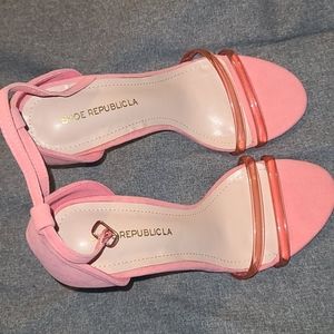 Shoe republic la pink heels